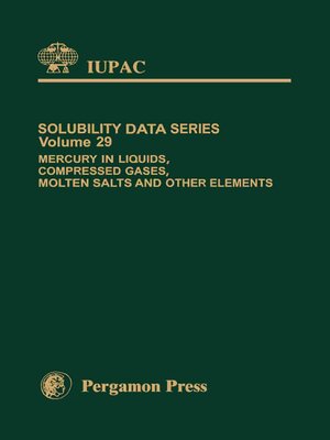 cover image of Mercury in Liquids, Compressed Gases, Molten Salts and Other Elements